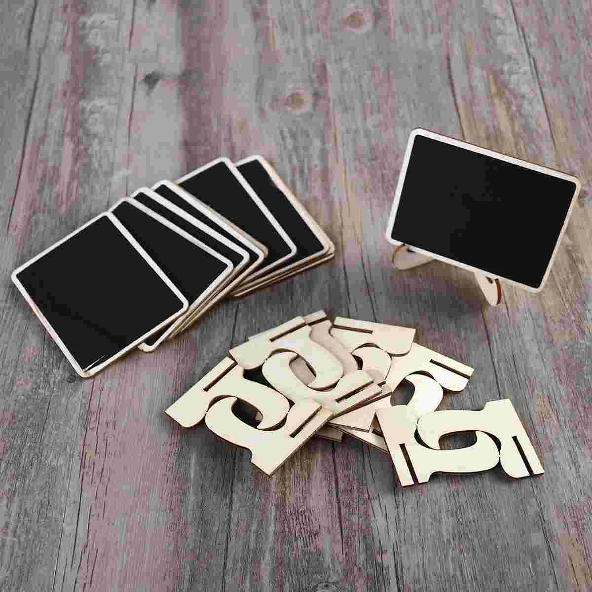 

14pcs Mini Chalkboards with Support for Message Board Signs Wedding Dinner Party Table Place Signs - Square