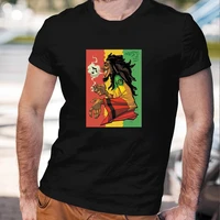 bob marley rock hip hop t shirt men summer asian size streetwear casual short sleeve round neck cotton reggae star male t shirt