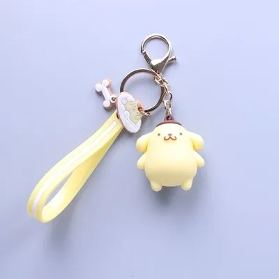 Мультфильм куроми брелок ПВХ брелок Pom Purin Cinnamoroll Bad Марка Badtz Maru Милая забавная Новинка Персонализированная подвеска ювелирные изделия