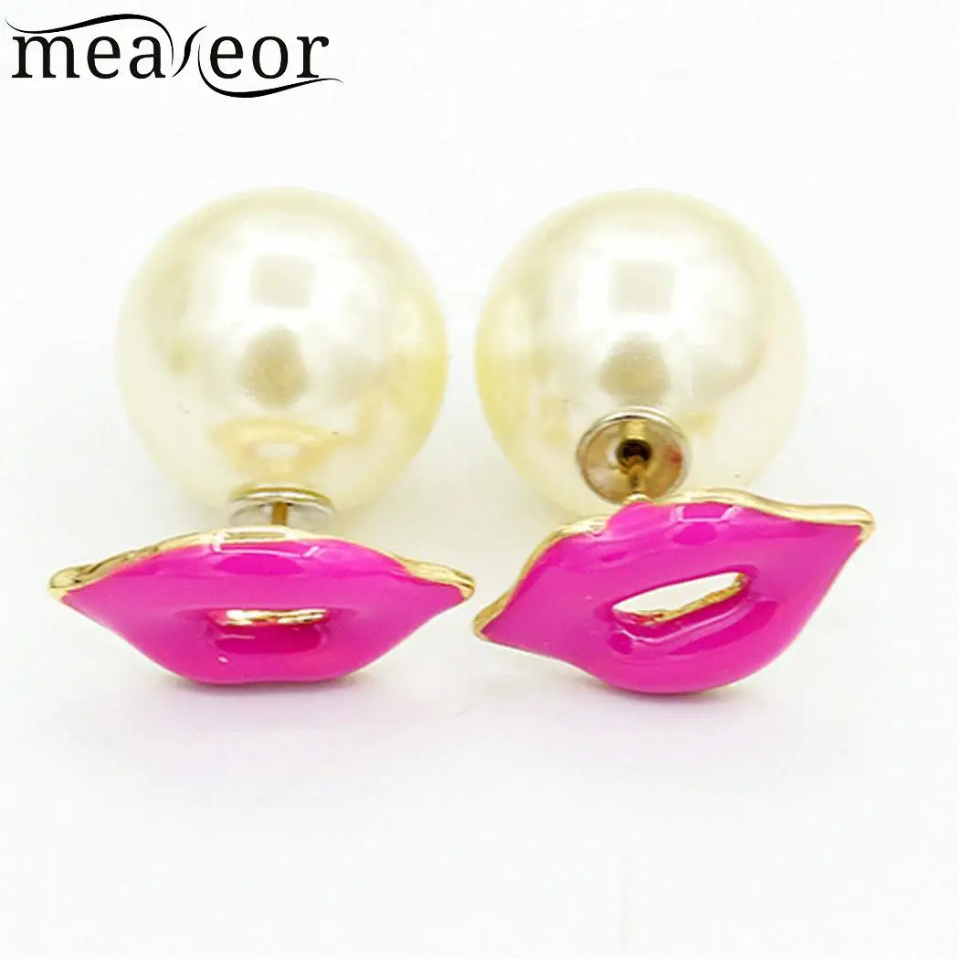 Женские Модные Элегантные повседневные серьги-гвоздики с имитацией губ 1 3 см/0 5
