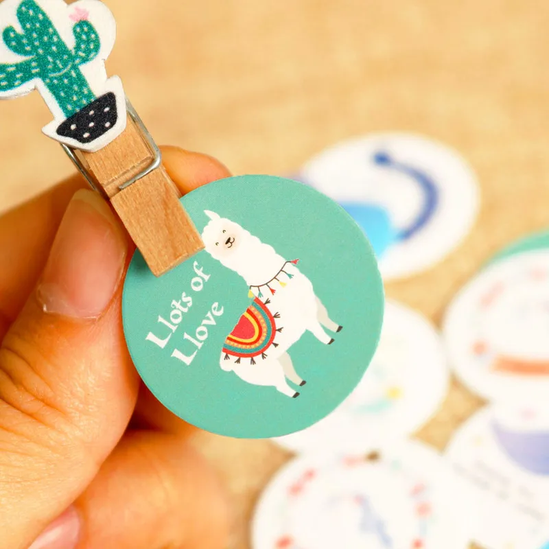 100 шт. милые белые заклады в виде единорога винтажная роза спасибо крафт бумага