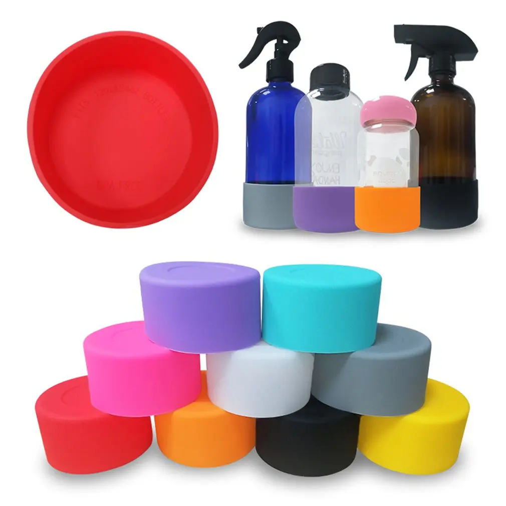

Protective Boot For Sport Water Bottle Anti-Slip Bottom Silicone Cover Protective Cover For Bottles With 6.8-7.8cm In Diameter