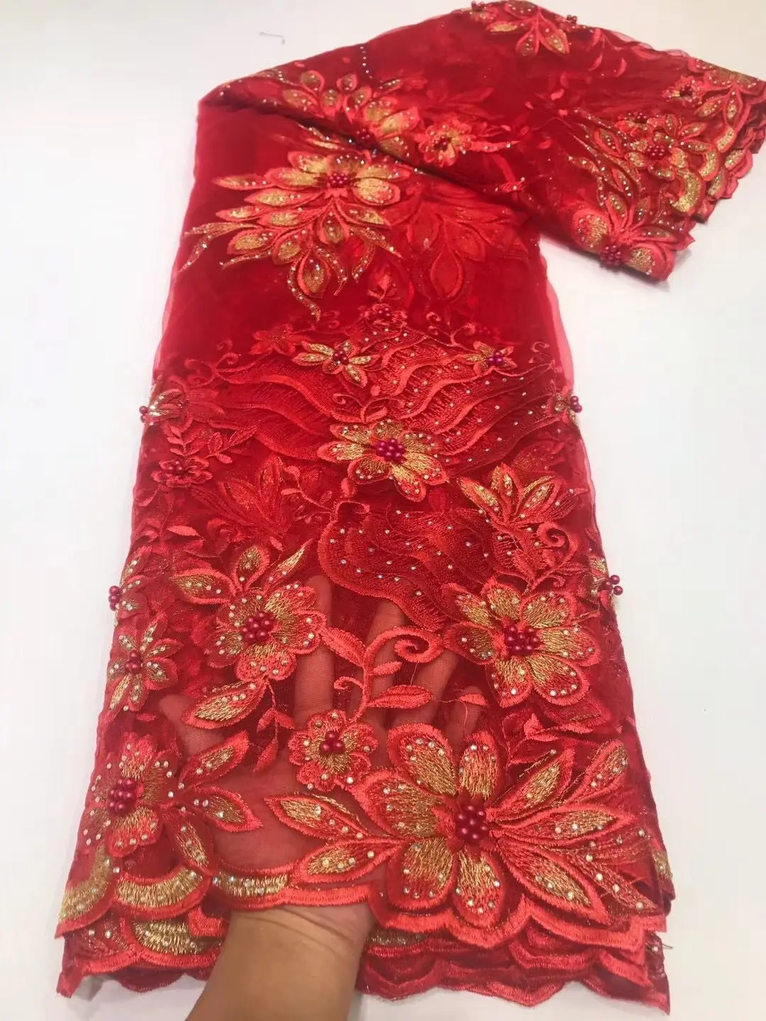 2022 Распродажа по самой низкой цене! Сетчатая кружевная ткань 3D африканские