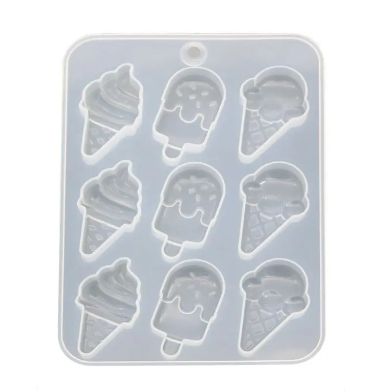 

Ice Cream Cute Food Keychain Pendant Silicone Resin Mold Jewelry Tools