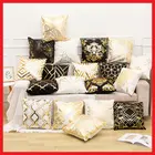 OIMG Европейская классическая наволочка с золотым тиснением, Короткие Плюшевые наволочки, Золотая наволочка, наволочка 45*45 см