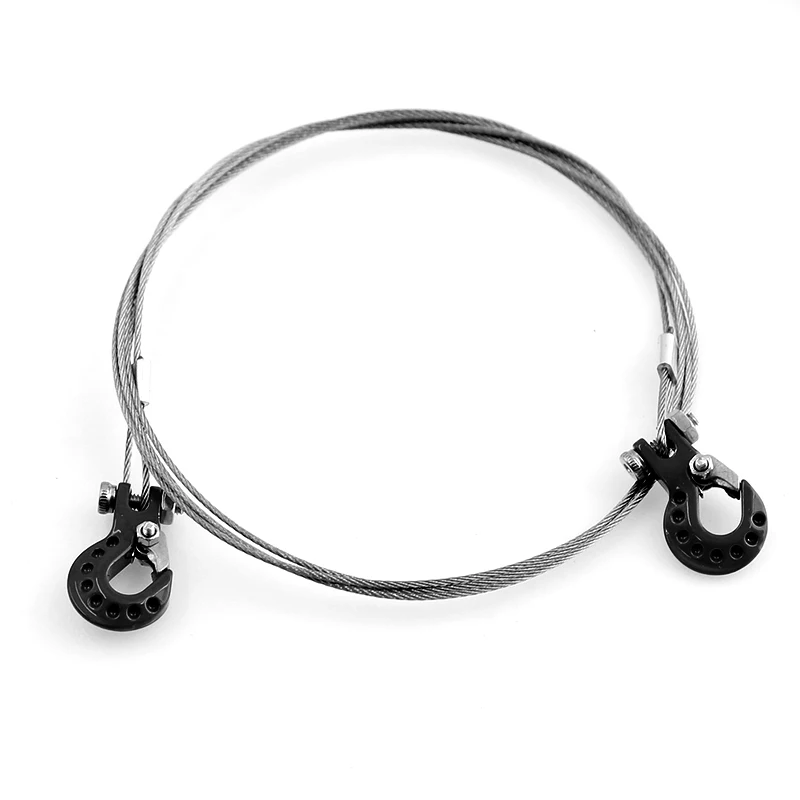 Металлическая цепь для буксировочного крюка из стальной проволоки для автомоделей масштаба 1/8 1/10 RC Car TRX4 Axial SCX10 90046 Wraith RC4WD D90 TF2 Yikong KM TK300 on.