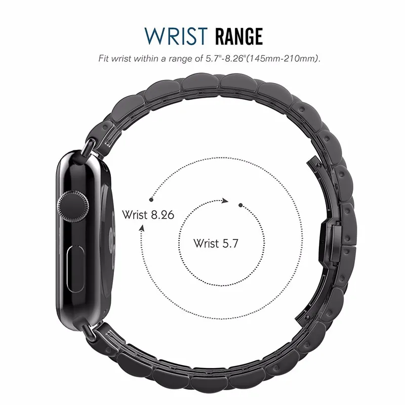 Ремешок из нержавеющей стали для apple watch band 44 мм 40 браслет iwatch 42 38 аксессуары series 6 5