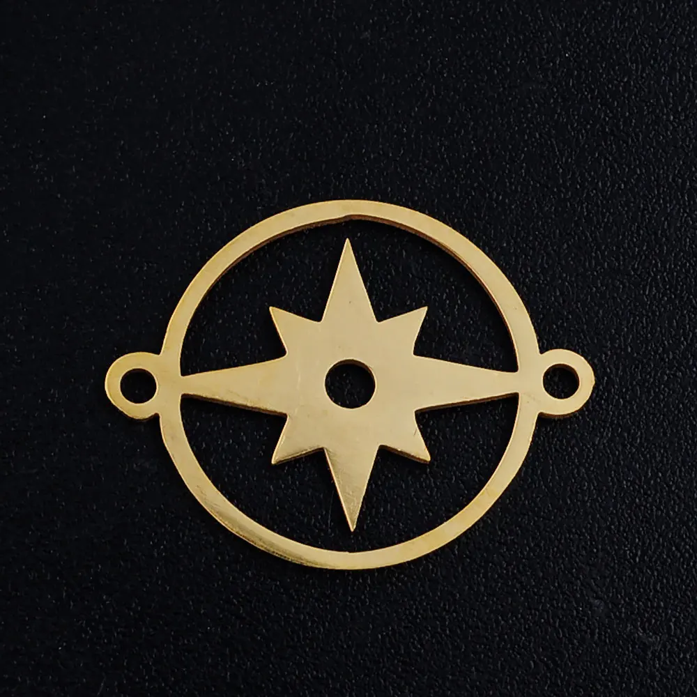 5 шт./лот круглый Метеор Звезда из нержавеющей стали соединитель Шарм для женщин