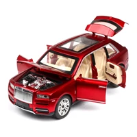 124 diecast car model metal toy vehicle suv alloy car wheels sound and light doors open pull back car boys toys cars kids gift