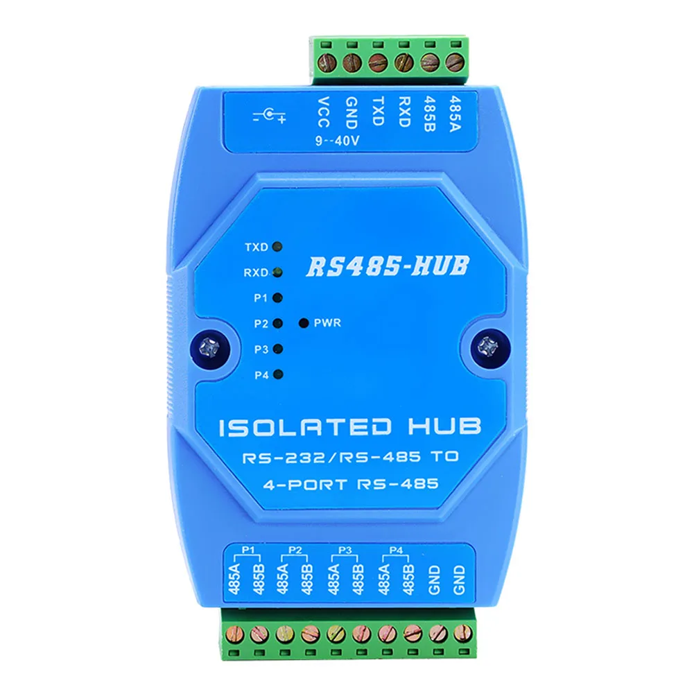 Taidacent RS232 485 To 4 / 8 Port RS485 Opto-Isolated Hub/Splitter/Repeater Photoelectric Isolation RS485 Hub Sub-Sharer 2500V