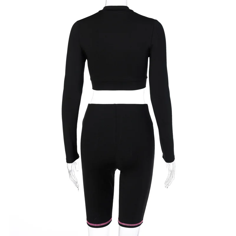 Одежда для отдыха Черная спортивная одежда комплект из двух предметов женский