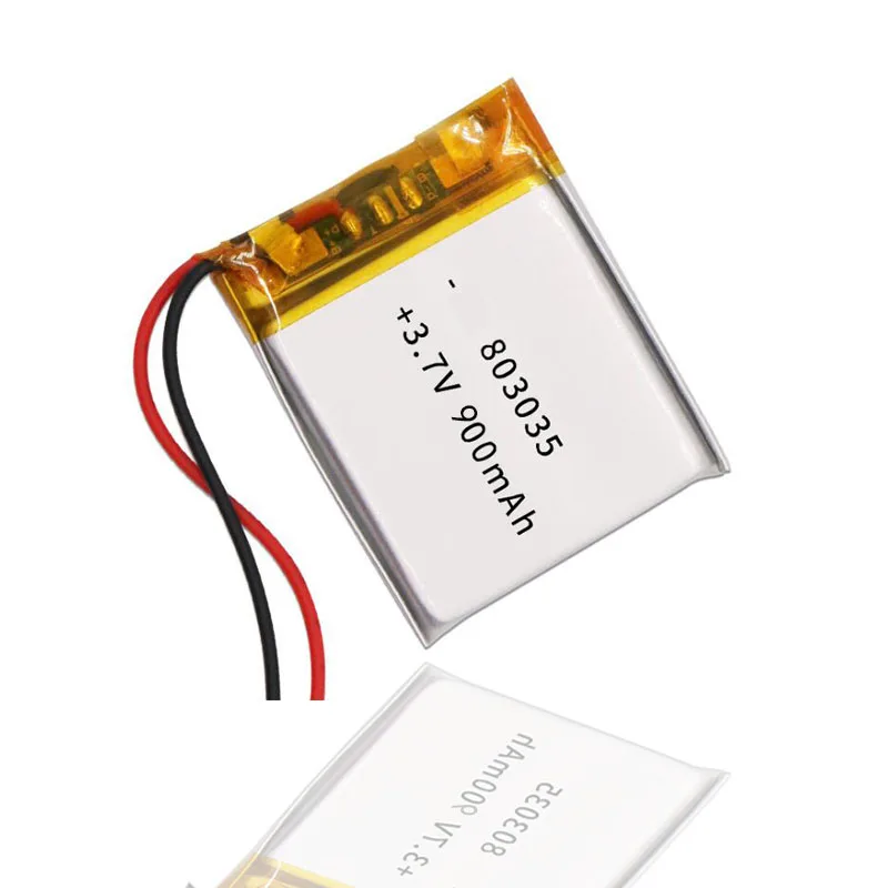 3 7 в 900 мАч 803035 полимерная литиевая аккумуляторная батарея для GPS mp5 power bank Bluetooth