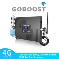 4g signal booster lcd display fdd lte aws 1700 2100 mhz band 4 65db gain cell mobile phone signal amplifier aws 1700mhz repeater