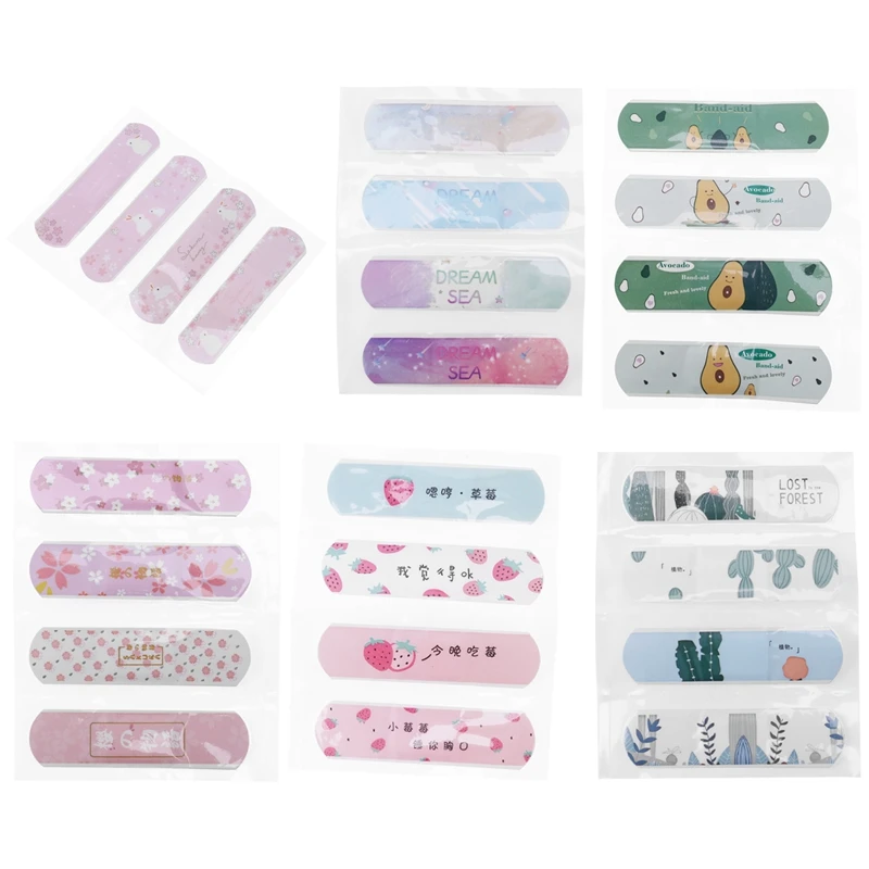 

100Pcs Waterproof Breathable Cute Cartoon Band First Aid Emergency Kit