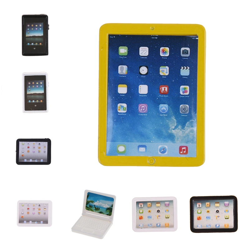 Кукольный домик Миниатюрные аксессуары мини планшет компьютер модель имитация