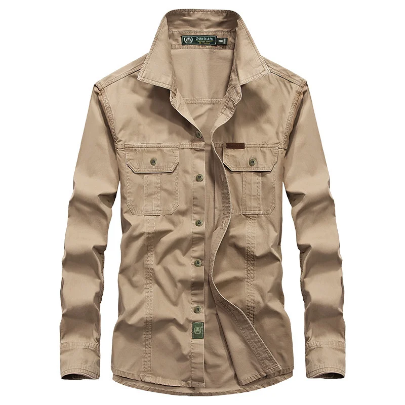 

Мужские рубашки-карго, хлопковая тактическая футболка, рубашки с длинным рукавом для треккинга, походов, пешего туризма, Мужская армейская ...