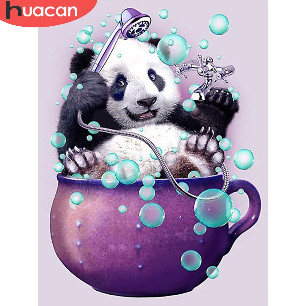 HUACAN DIY алмазная живопись 5D панда украшения для дома Алмазная мозаика вышивка