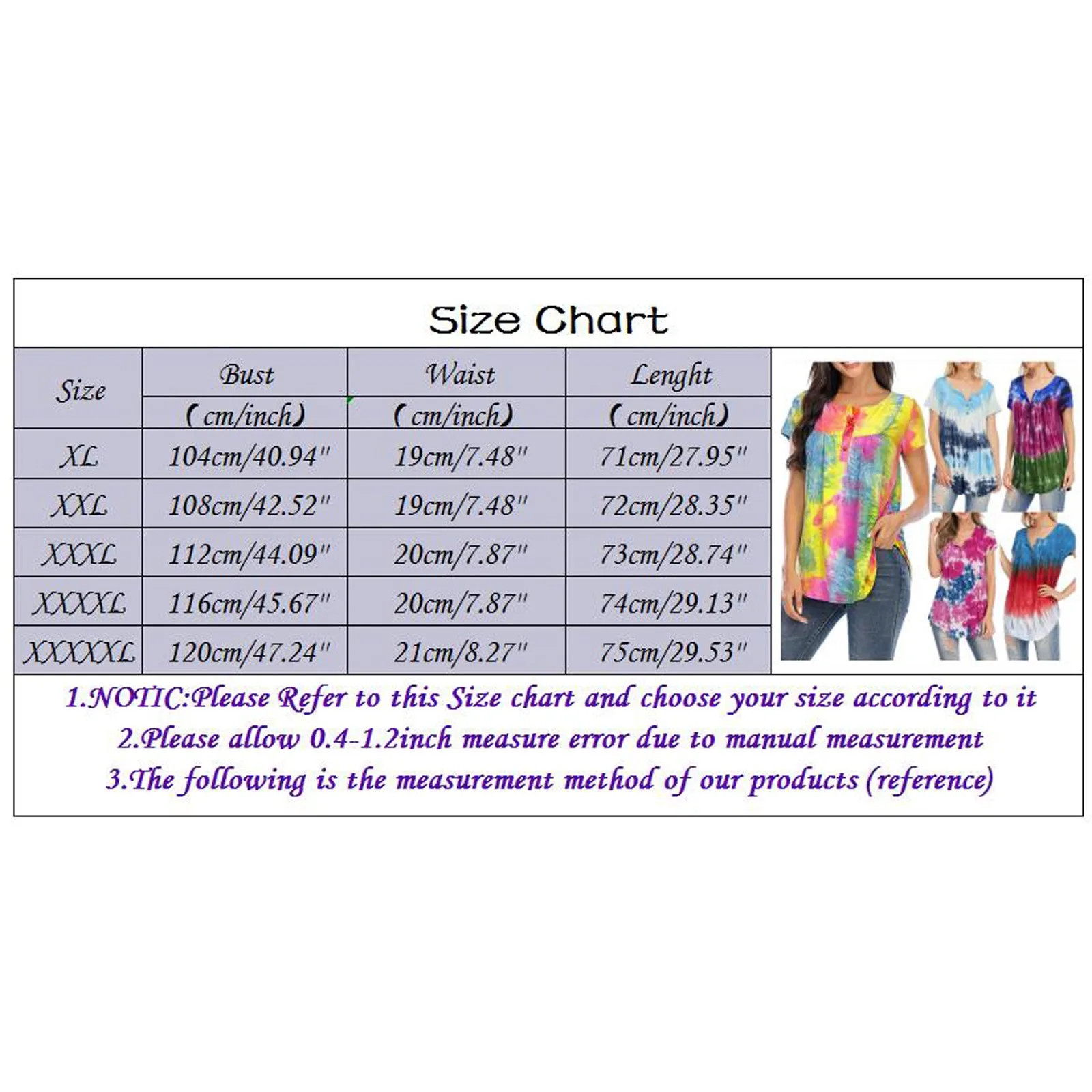 

Tie Dye Patchwork Print Women T-Shirts Vintage Short Sleeves Buttons V Neck Plus Size Tshirts Summer Daily Tops 5