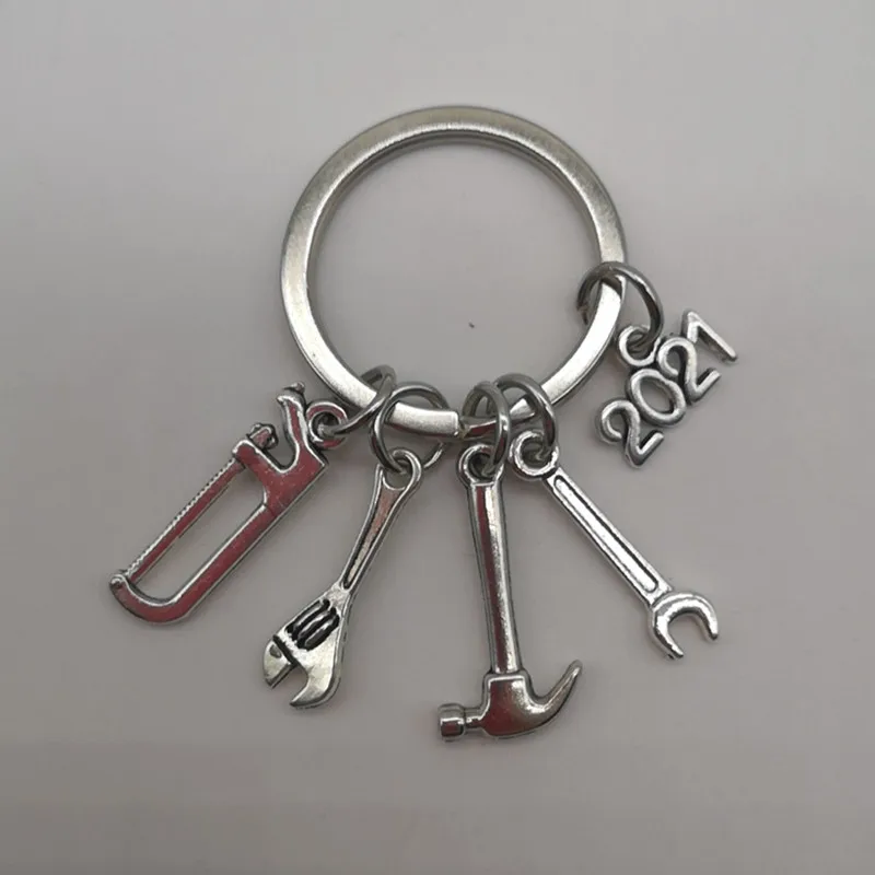 Новинка, если папа не может это исправить, ни один не может DIY инструмент гаечный ключ, правило, модель молотка, брелок для ключей, брелок для ключей, подарок