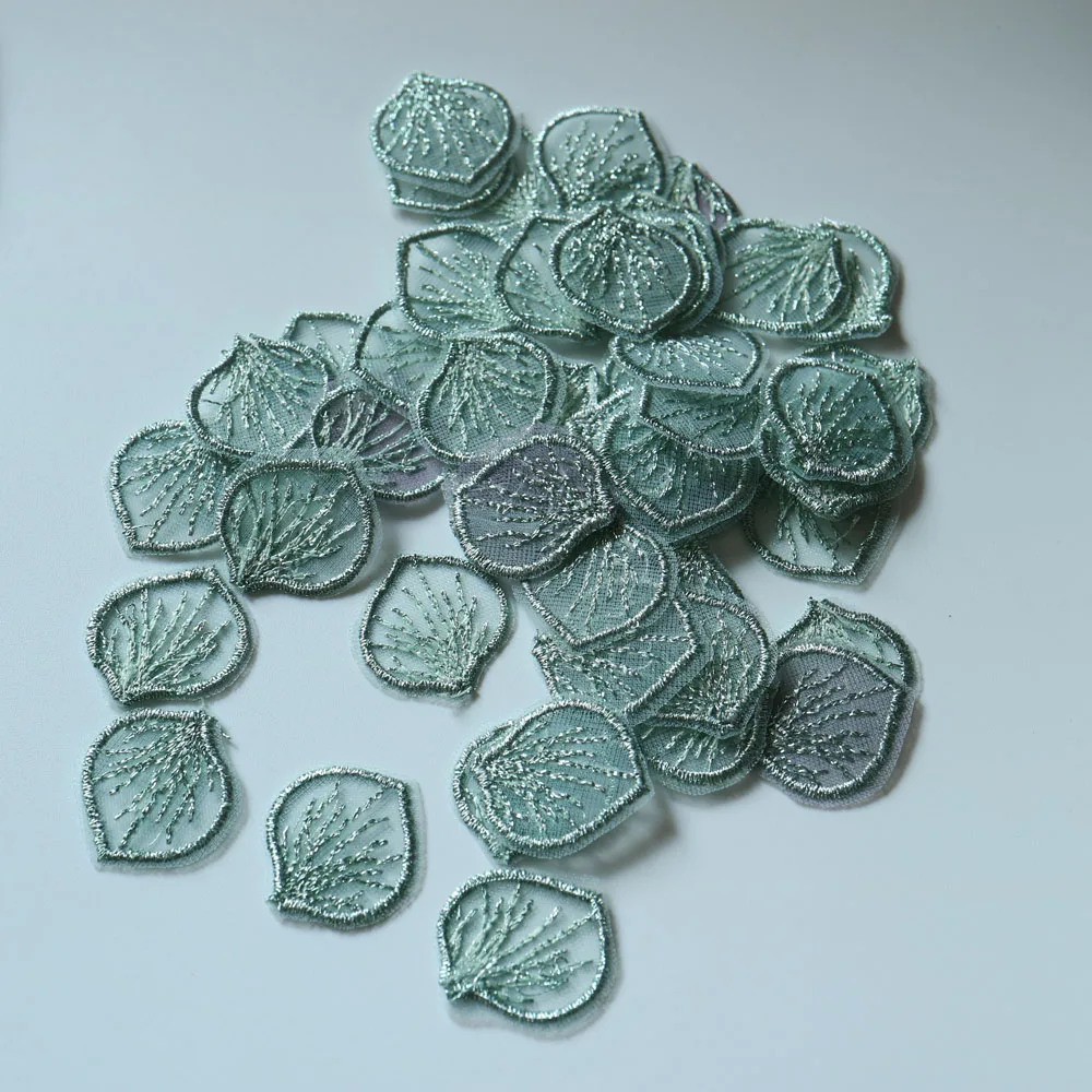50 шт./лот товары для рукоделия вышивка цветочные лепестки патчи одежды нашивки