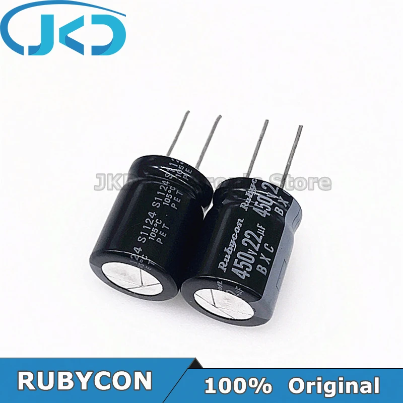 

20pcs RUBYCON 22UF 450V 16*20mm BXC/BXA Series 22UF450V 450V22UF 16x20mm Aluminum Electrolytic Capacitor