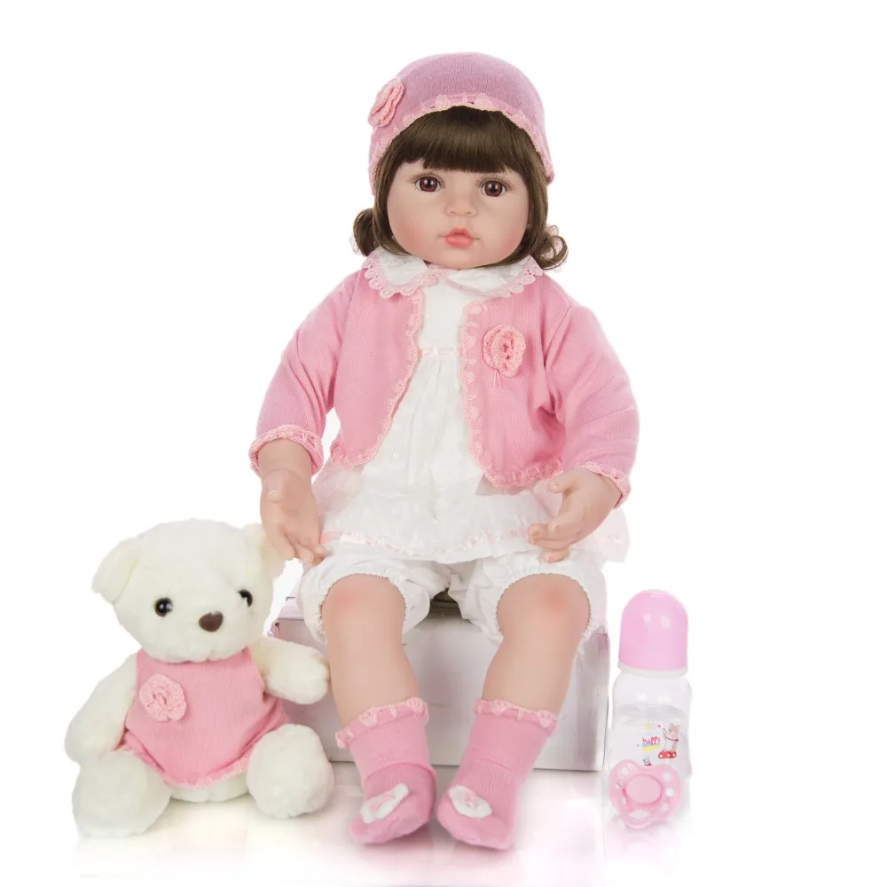 

Кукла реборн силиконовая Реалистичная, виниловая кукла-сюрприз для девочек, игрушка для девочек, 60 см