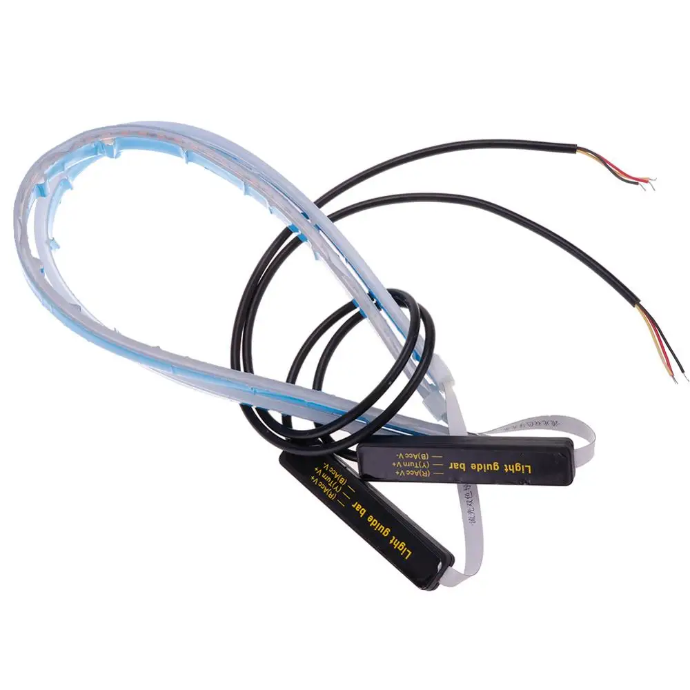 Дневные ходовые огни Светодиодные ДХО белые с желтым сигналом поворота лента для