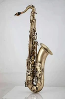 upscale antique copper bb tenor saxophone sax brass body keys woodwind instrument with carry case sax neck straps