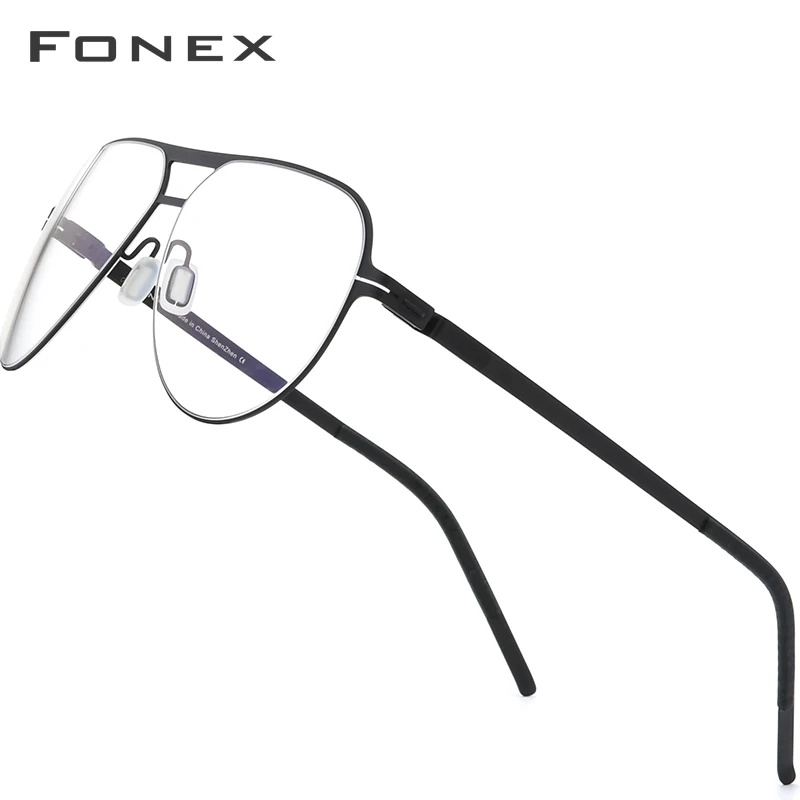 

FONEX Новинка 2020, мужские Оптические очки от близорукости, большие корейские Безвинтовые очки по рецепту, 991