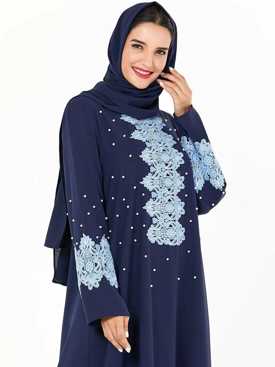 Женское свободное платье с завышенной талией элегантное мусульманское