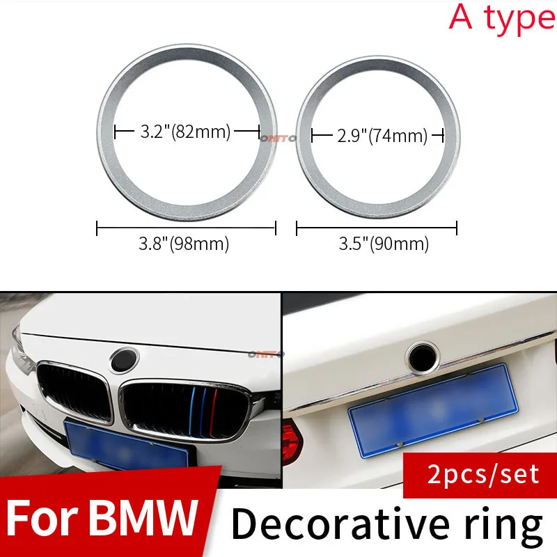 Автомобильный Стайлинг передняя крышка Задняя Крышка багажника Эмблема кольца