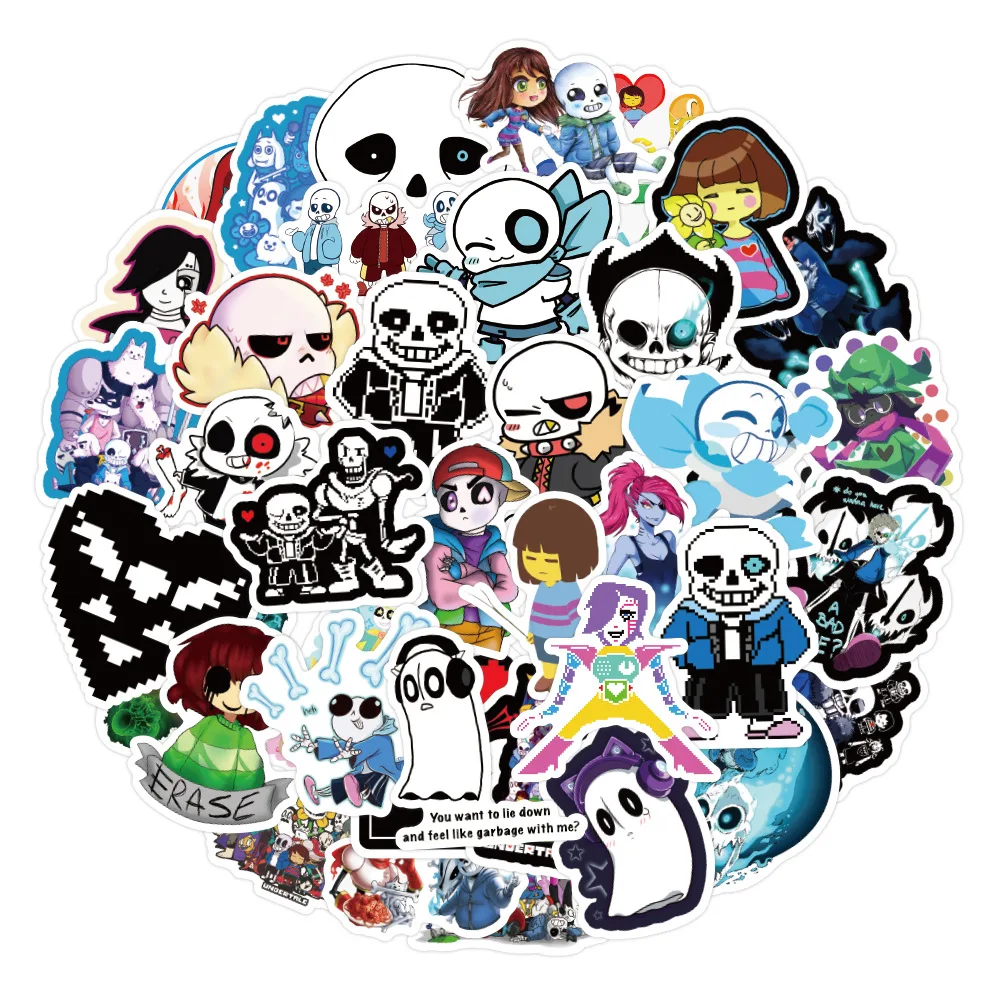 10/50 шт./упак. Undertale Горячие игры этикетки наклейки для автомобилей мотоциклов