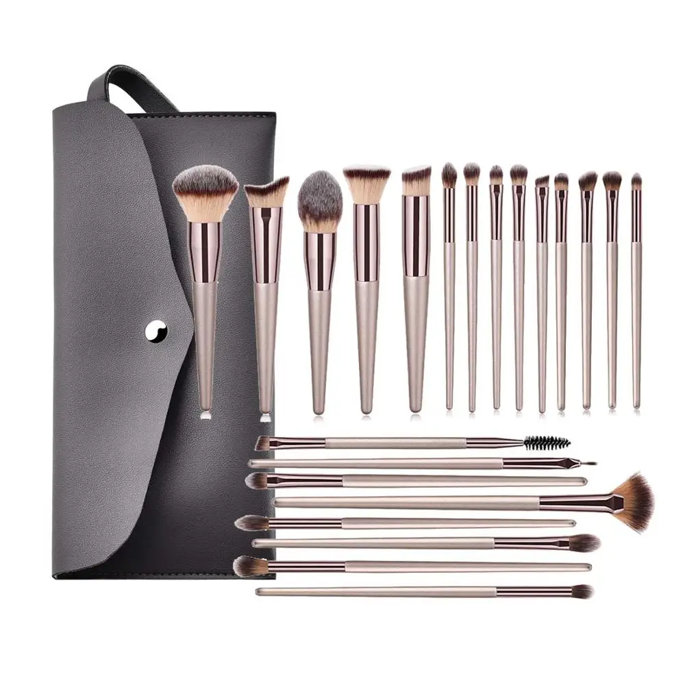 

22pcs Champagne Makeup Brushes Kit Concealer Powder Blush Eyeshadow Lip Kabuki Blending Brush cosmetic Beauty Brush Tool