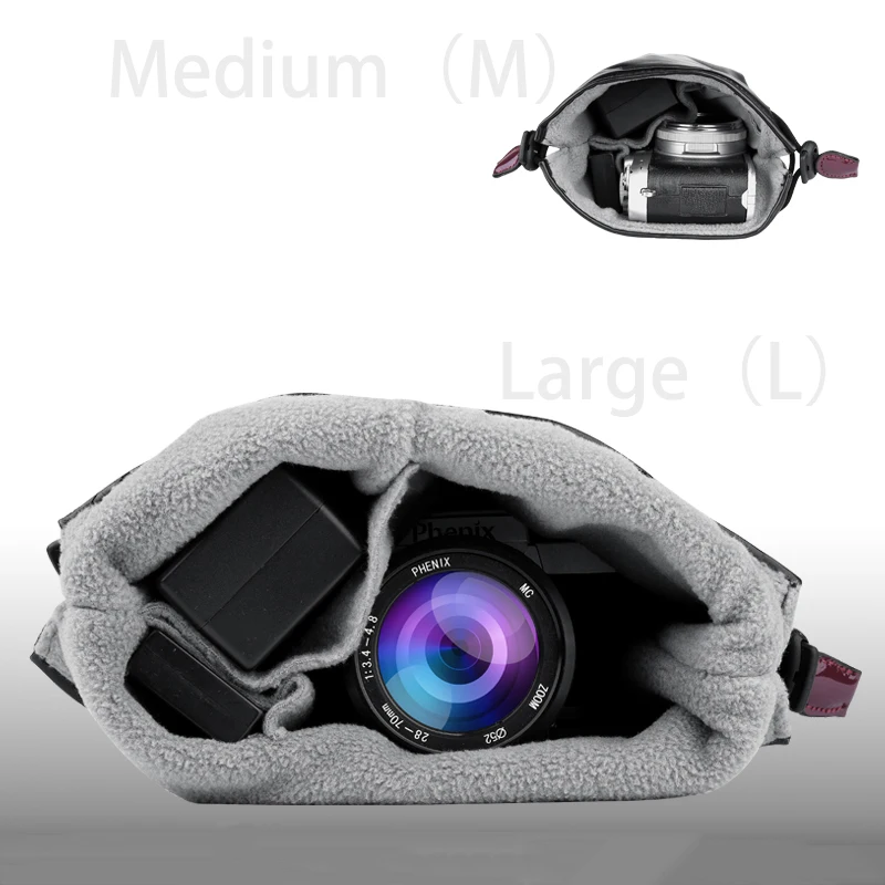 Сумка для dslr-камеры кожаные сумки из овчины чехлы объектива чехол внутренней