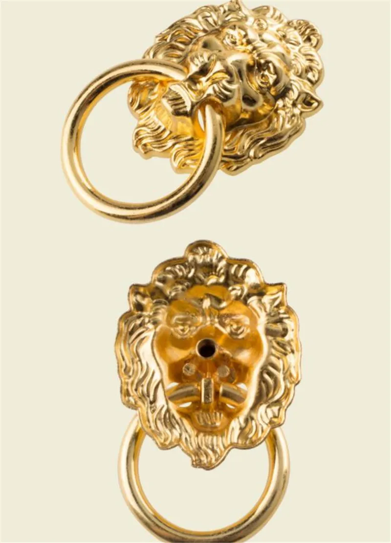 

Hot 400pcs/lot 66*40mm Furniture Handles Beast for Lion Head Antique Alloy Handle Wardrobe Drawer Door Pull Retro Decoration 1PC