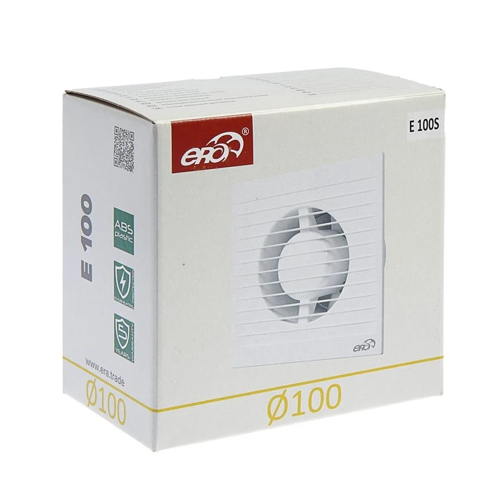 Вентилятор вытяжной ERA E 100 S 165х165 мм d=100 220 В 4859335
