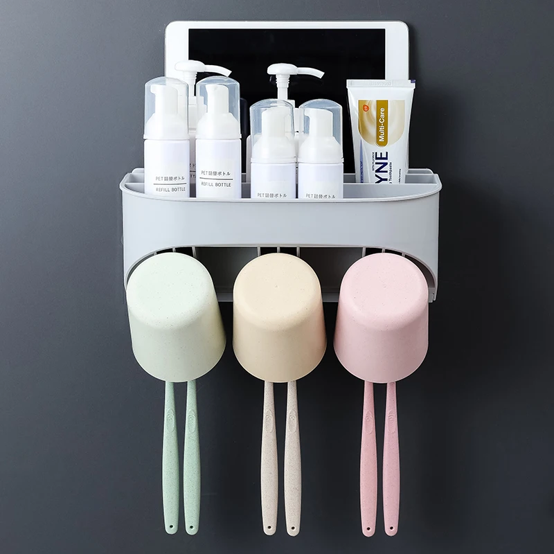 Настенный держатель для зубных щеток Автоматический Диспенсер зубной пасты