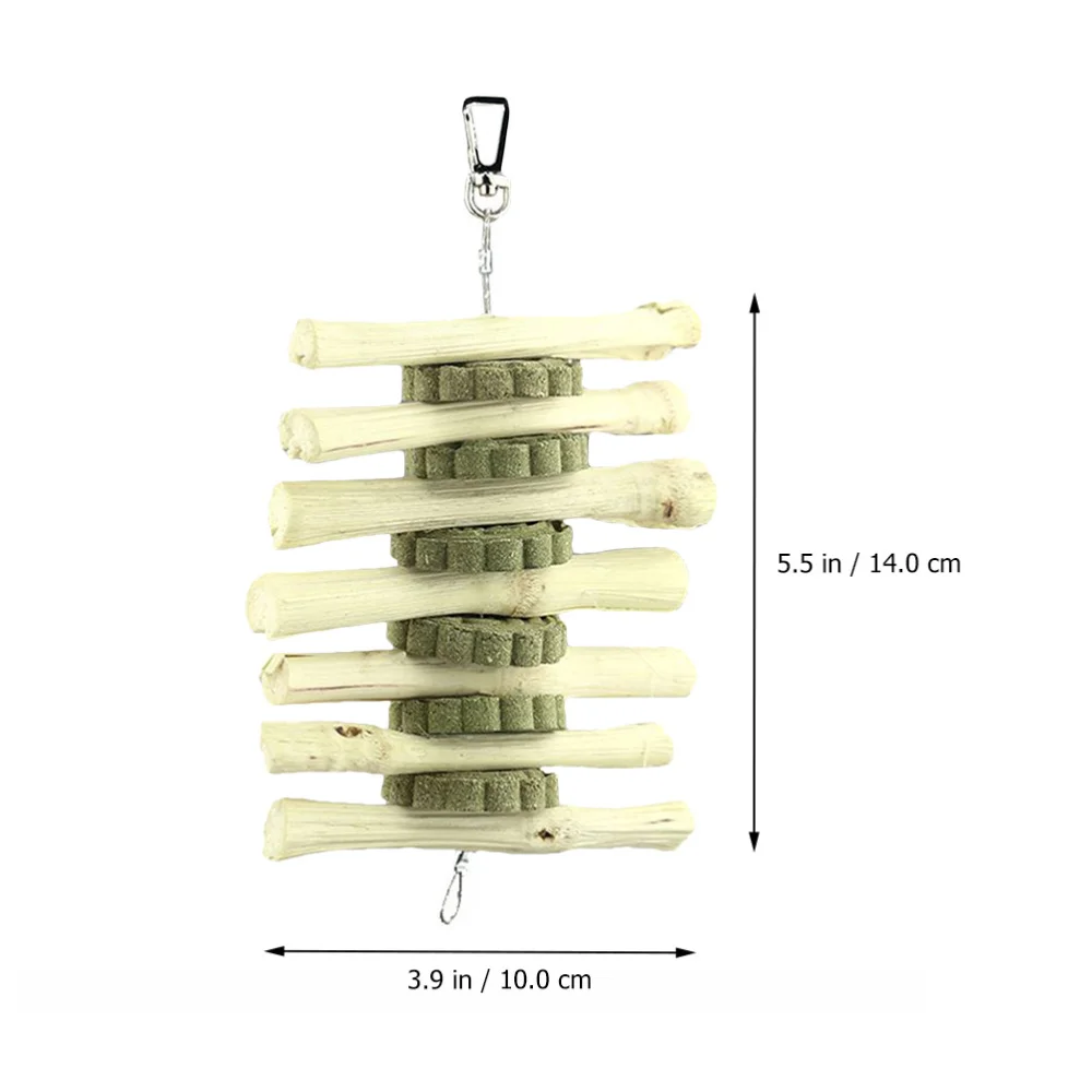 

2Pcs Bunny Chew Small Animal Molar Bamboo Teething Bite