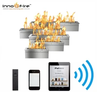 inno fire 36 inch black or silver smart remote control wifi fireplace camino bioetanolo