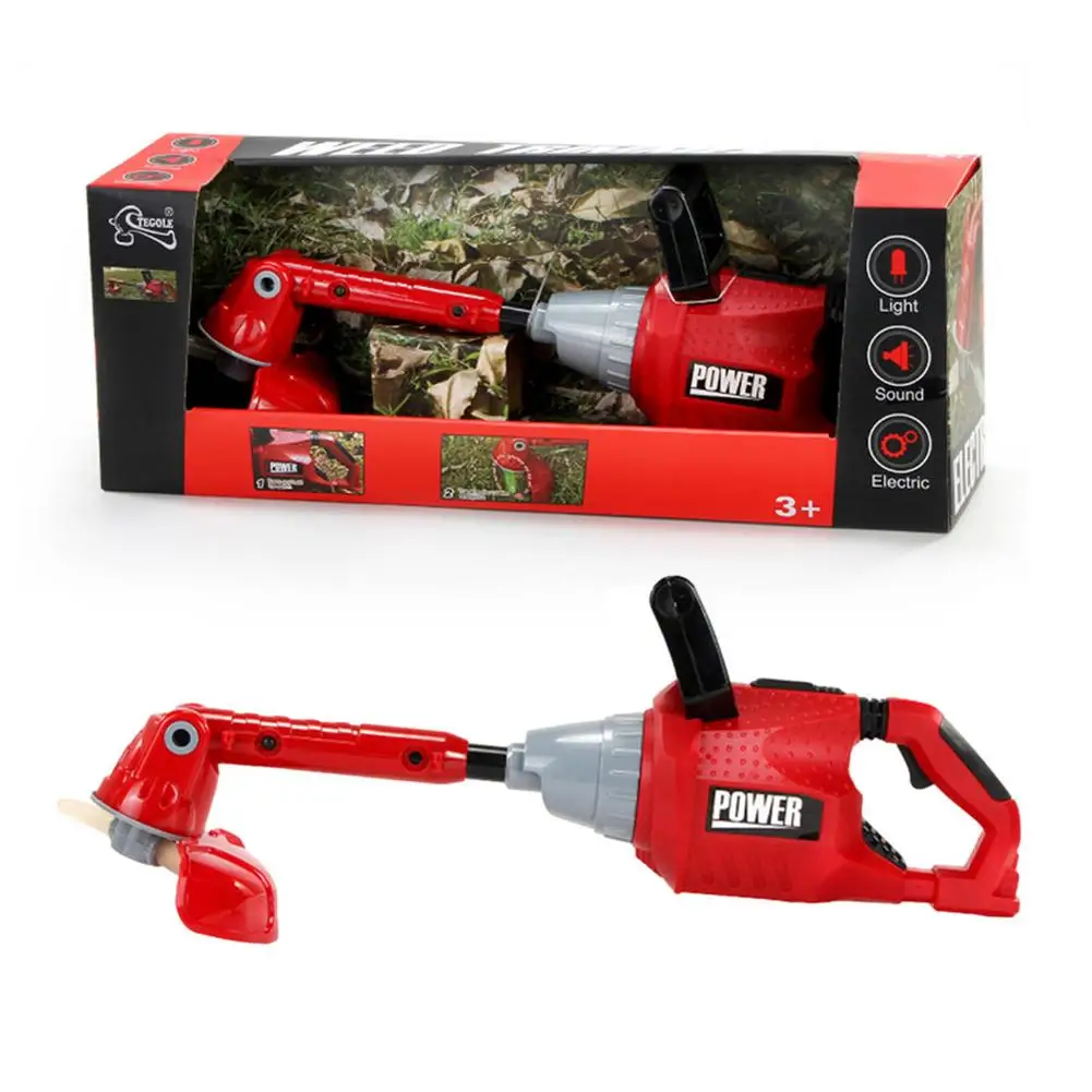 

Weed Trimmer Toy Preschool Gardening Lawn Toy Simulation Electric Repair Tool Light Sound Electric Saw Lawn Mower