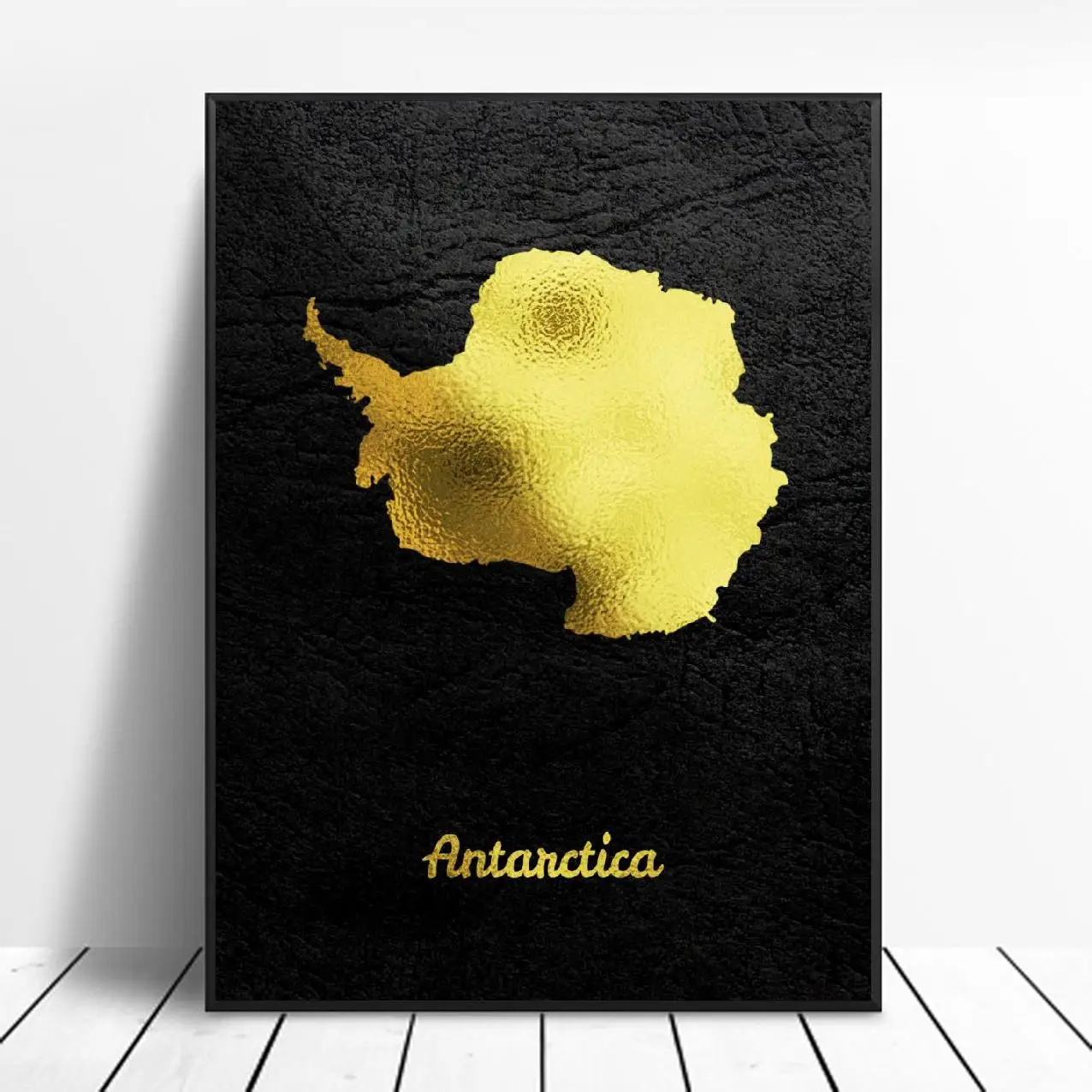 

Золотая карта, Картина на холсте, Антарктида, настенные картины, принты для домашнего декора Настенный Плакат для декора для гостиной