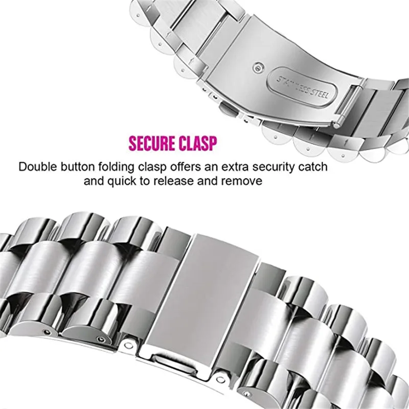 

Metal band for apple watch 42mm 38mm 40mm 44mm stainless steel bracelet strap for iwatch series 6 se 5 4 3 Watchband accessorie