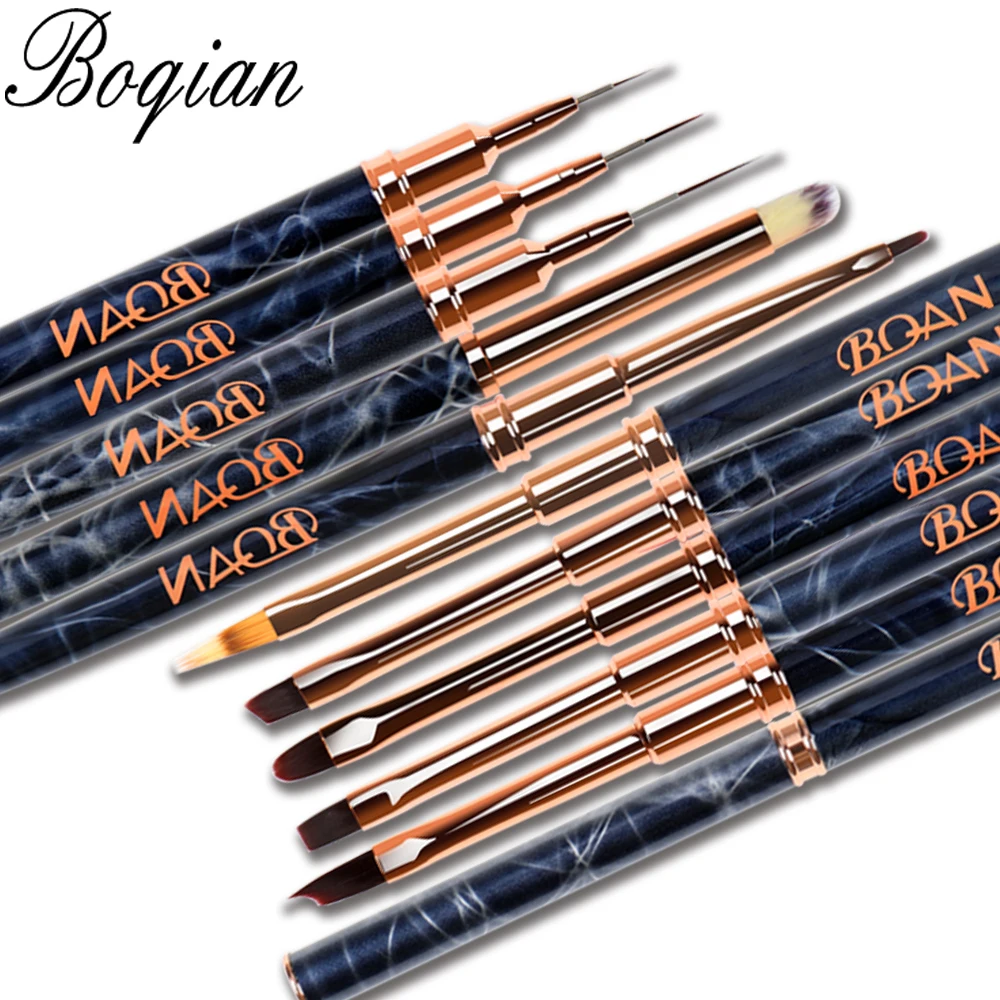 BQAN Мраморная Магнитная гелевая Кисти для маникюра акриловая УФ-гелевая ручка