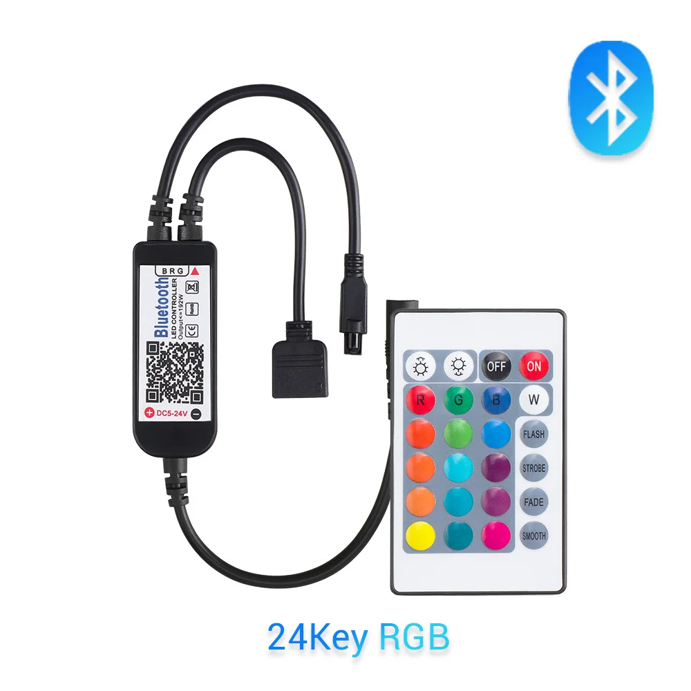 DC5-24V RGB RGBW светодиодный Bluetooth контроллер 24 клавиши 40 клавиш ИК пульт дистанционного управления/приложение управления для RGB/RGBW/RGBWW светодиодный светильник