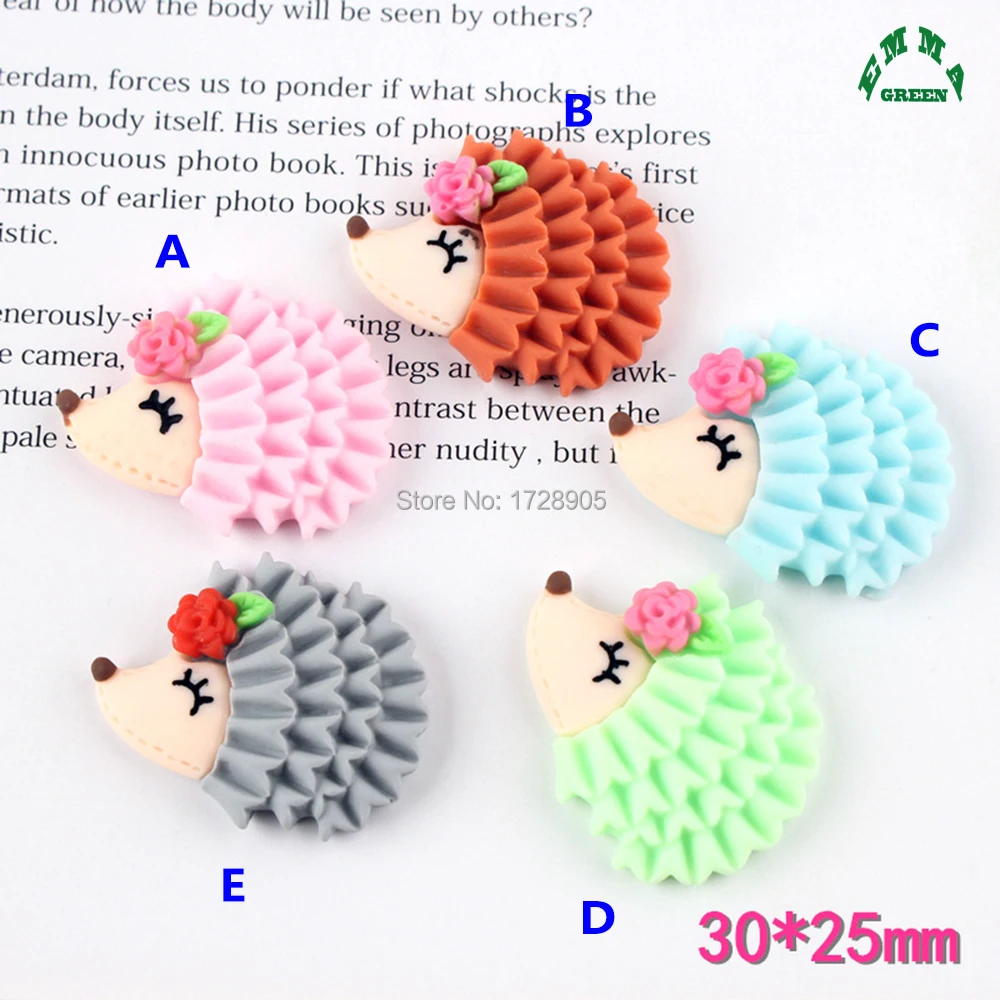 Талисманы в виде ежика милые талисманы из смолы для слайма 10 шт. с плоским