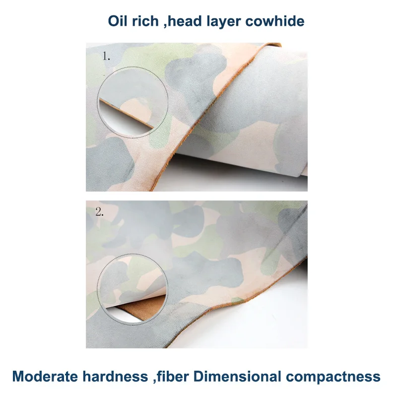 Вощеный камуфляж растительный дубленный кожаный материал ретро масло богатая