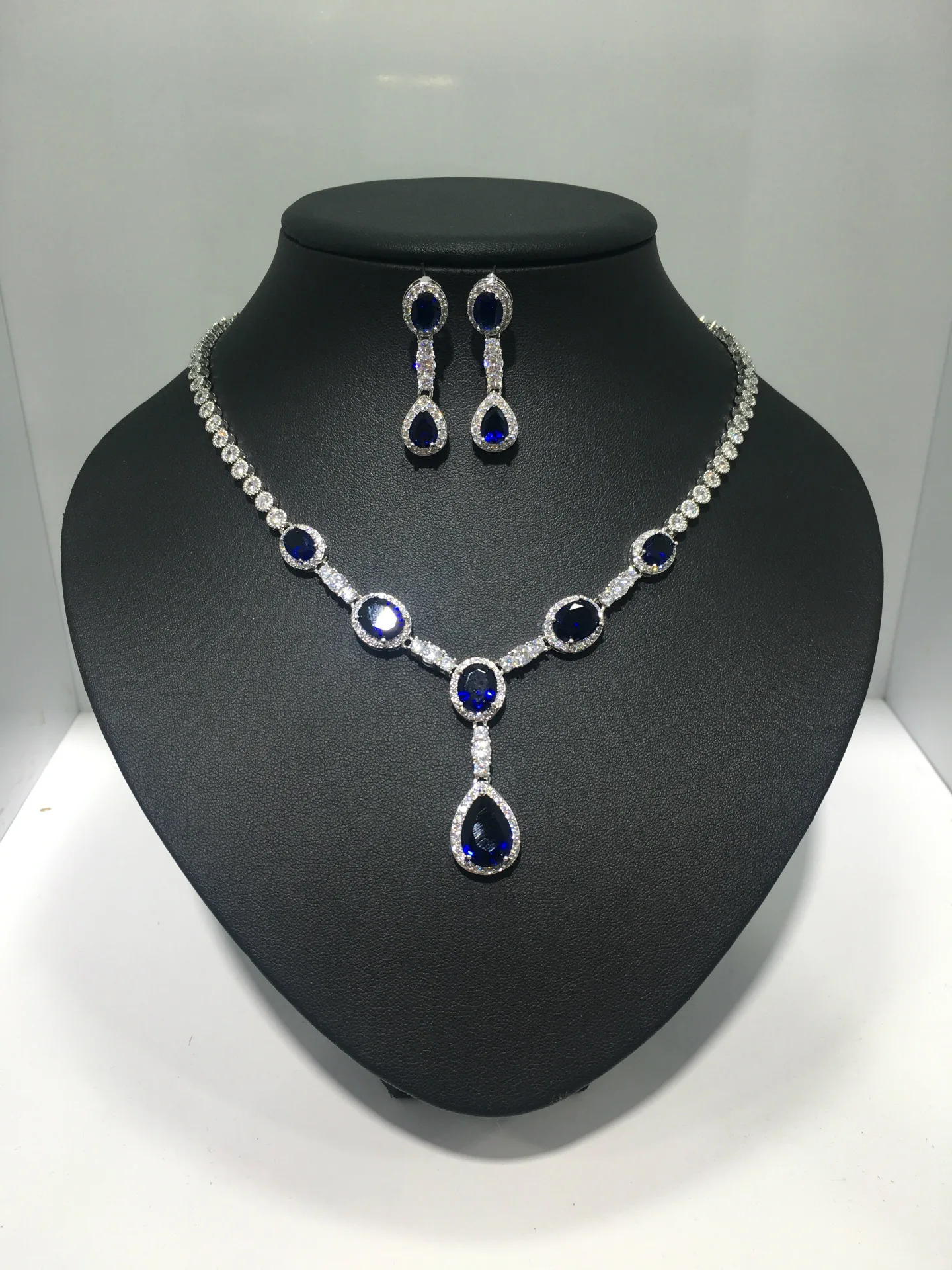 OL Стиль Модные Свадебные Ювелирные наборы для женщин Кристалл Циркон Белое