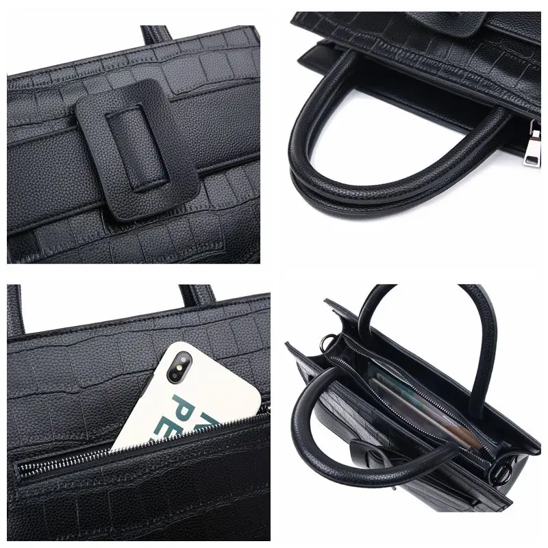 

Fashion Belt Design Women Handbag Crocodile Soft Leather Women Shoulder Bag Large Capacity Crossbody Bags for women Shopper bag