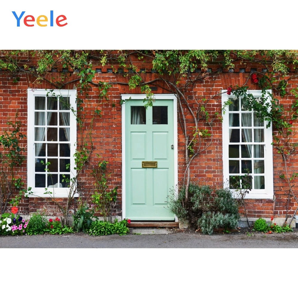 

Весенний камень мрамор кирпичная стена зеленые листья детский Портрет фон для фотосъемки виниловый Фотофон реквизит