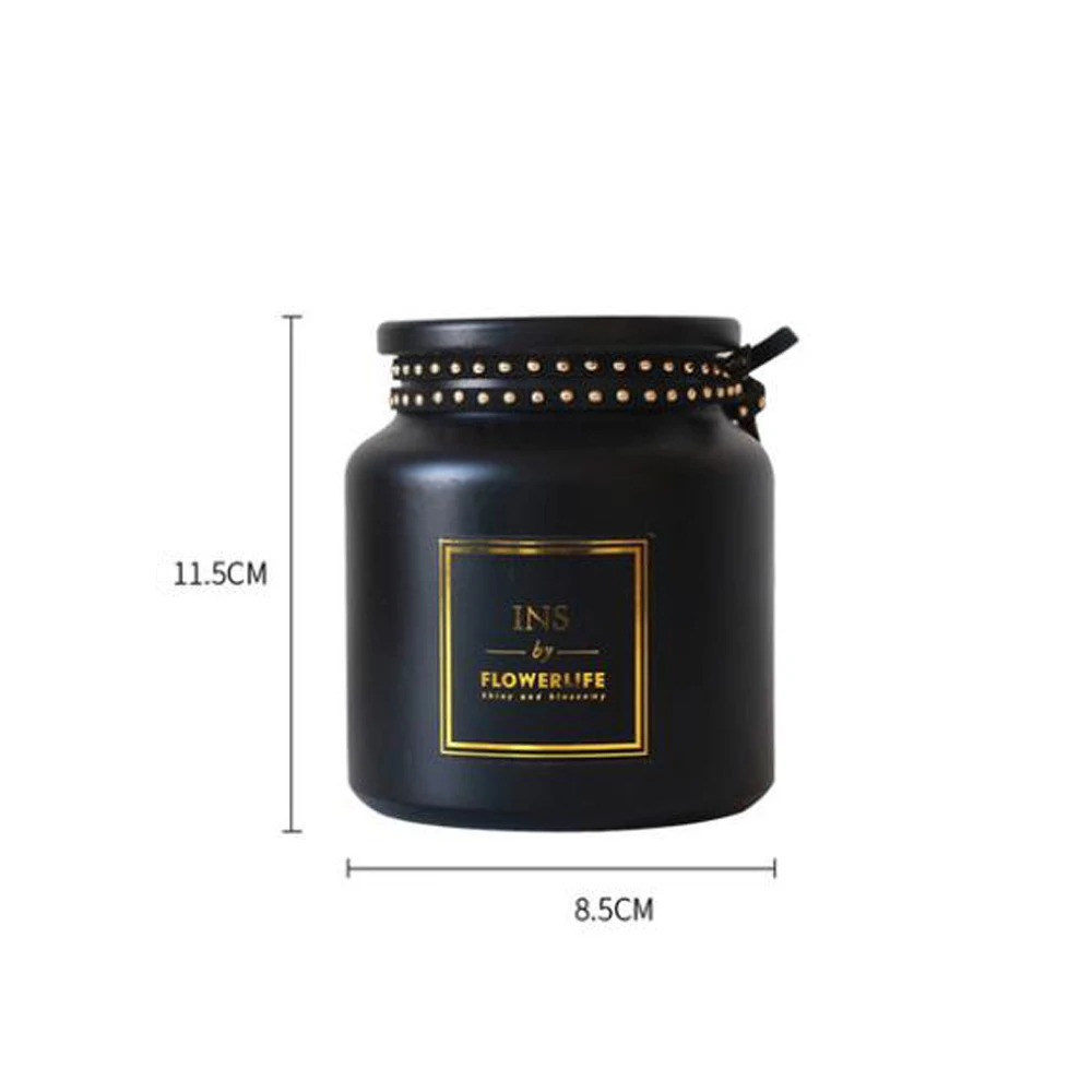 Минималистичный черный и белый контейнер стеклянная банка для хранения бутылка